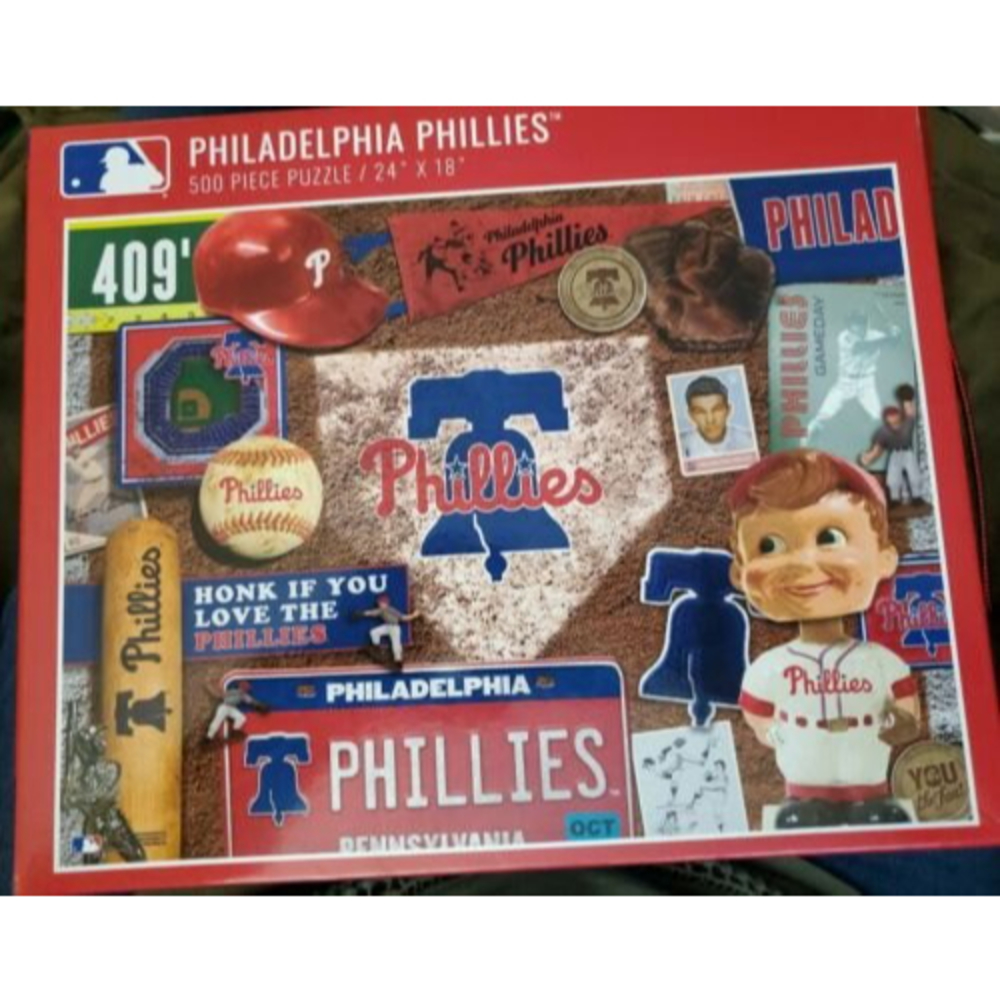 You the Fan! MLB Philadelphia Phillies Throwback 500 Pieces Retro Puzzle 24x18